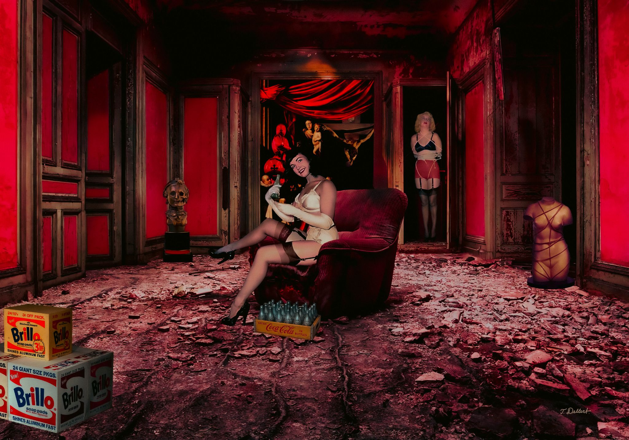 Betti with coke in empty room  copy